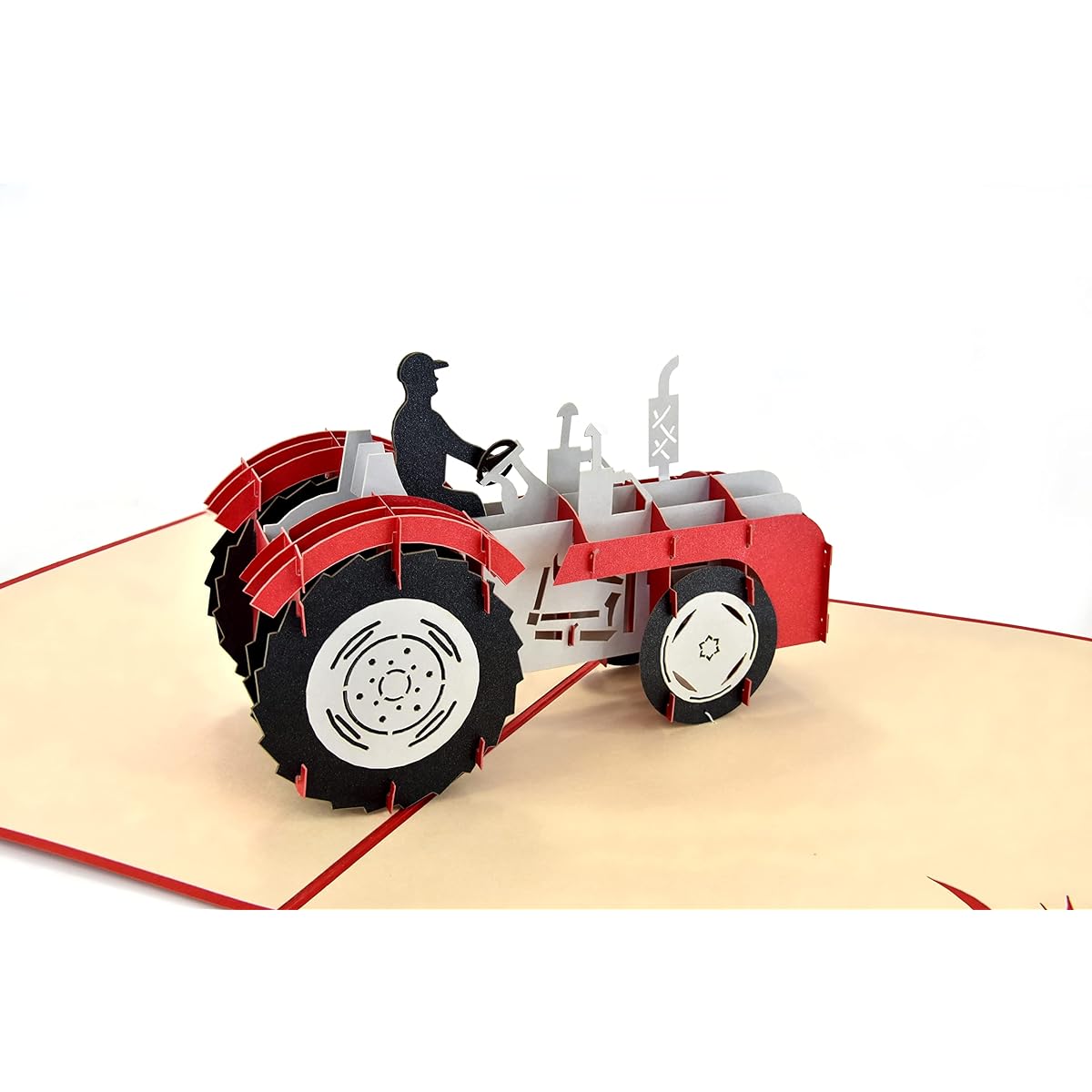 Red Tractor 3D Pop Up Greeting Cards, Anniversary Cards, Father's Day Cards, Kids Birthday Cards, For Any Occasion
