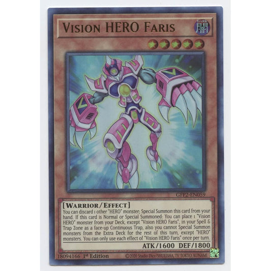 Vision Hero Faris - GFP2-EN059 - Ultra Rare - 1st Edition