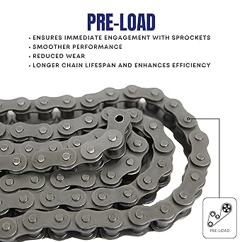 Jeremywell 40 Roller Chain 10 Feet with 2 Connecting Links for Go Kart Mini Bike Scooter ATV MTV Dirt Bike and Other Industrial Machinery