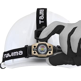 TJM Design Tajima LED headlight C502D set LE-C502D-SP with dedicated rechargeable battery black gold