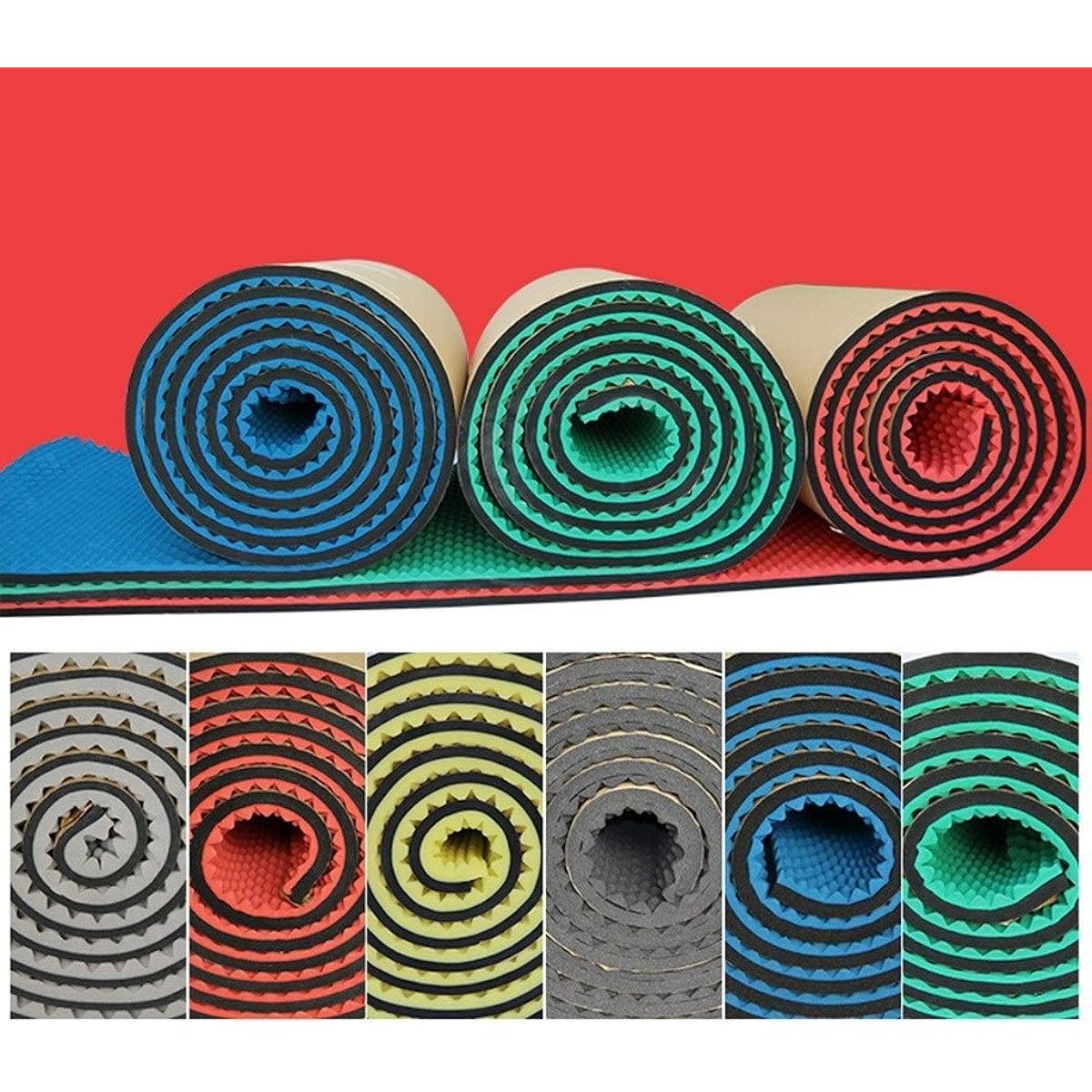 5m2 Decorative Sound Absorbing Cotton, Self Adhesive Soundproof Foam High Density Flame Retardant Acoustic Panel (Orange) (Green)