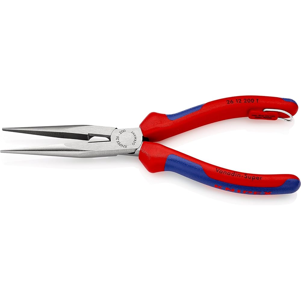 KNIPEX KNIPEX 2612-200TBK Long-nosed pliers Fall prevention (BK)