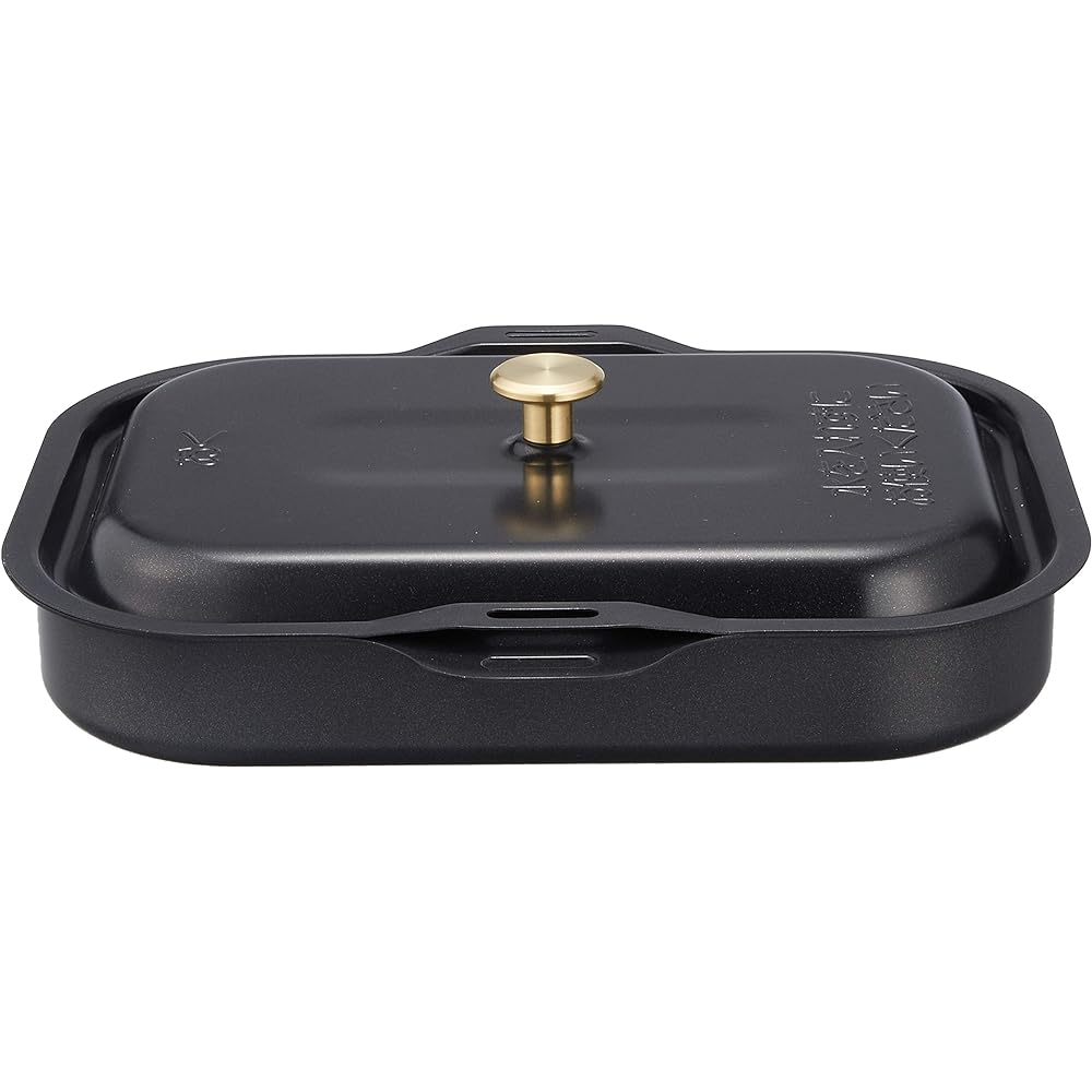 Paloma wavy deep dish plate for gas stove La Cook Black PGD-31B