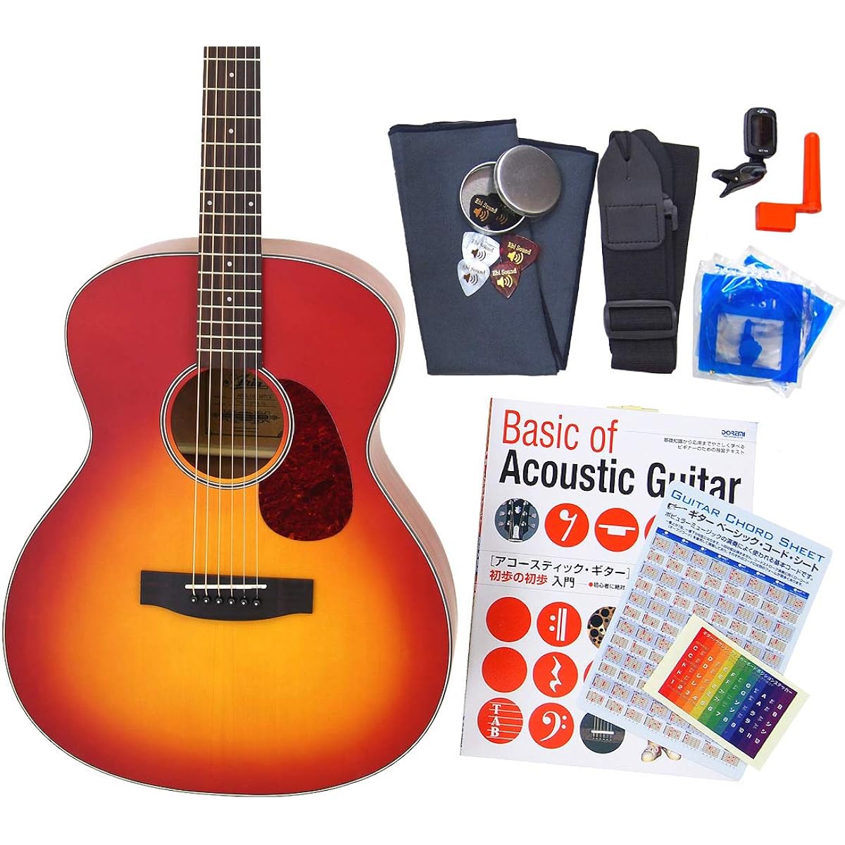 Aria Acoustic Guitar ARIA-101 Acoustic Guitar Beginner Introductory 12-piece Set CS [98765] [Safe to ship after inspection]