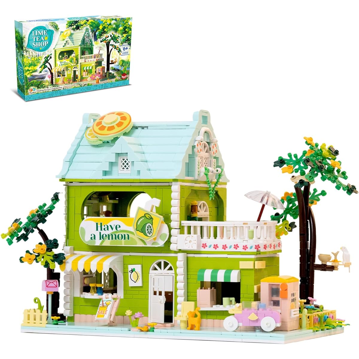 Insgen Micro Particle House Building Blocks Set for Adults 1350 Pieces Mini Street View Ideas Architecture Model Bricks Birthday Gift Friends Doll House Playset Toys for Girls