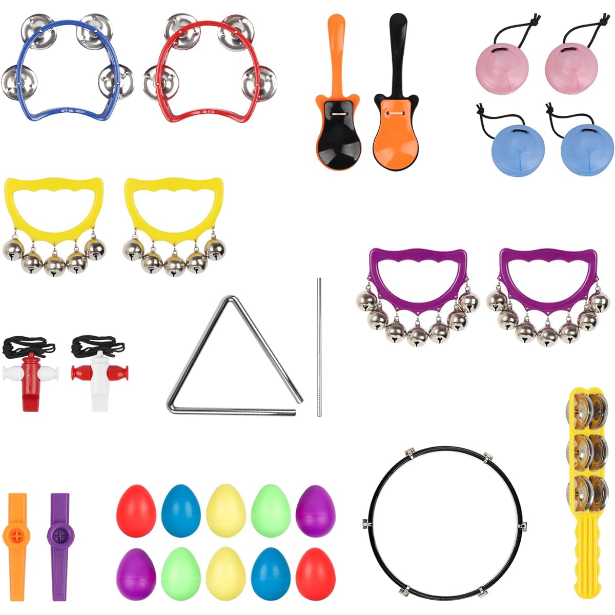 MUSCELL Musical Instruments for Toddlers 1~3 Durable ABS Plastic Music Kindergarten Early Percussion Learning Toys for Children 6 7 8 9 10 12 Months