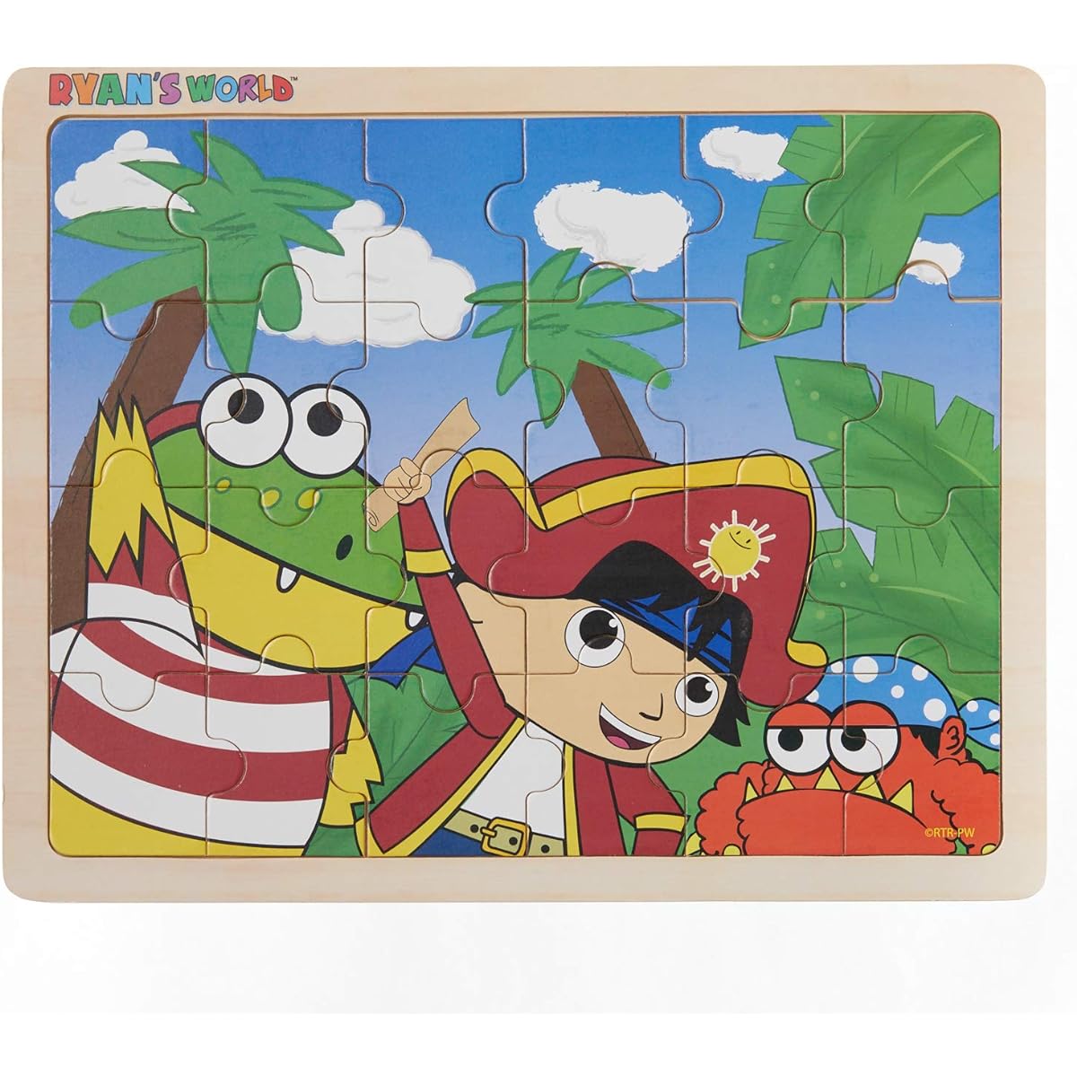 Ryan's World - Pirate Adventure - 24 Piece Wooden Jigsaw Puzzle