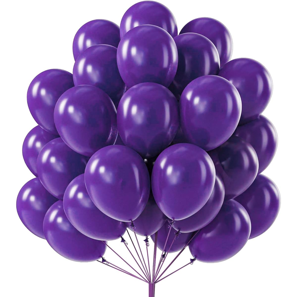 PartyWoo Royal Purple Balloons, 80pcs Purple Balloons Different Size 5" and 12" Pack for Balloon Garland, Balloon Arch, Birthday Decorations, Wedding Decorations, Baby Shower Decorations