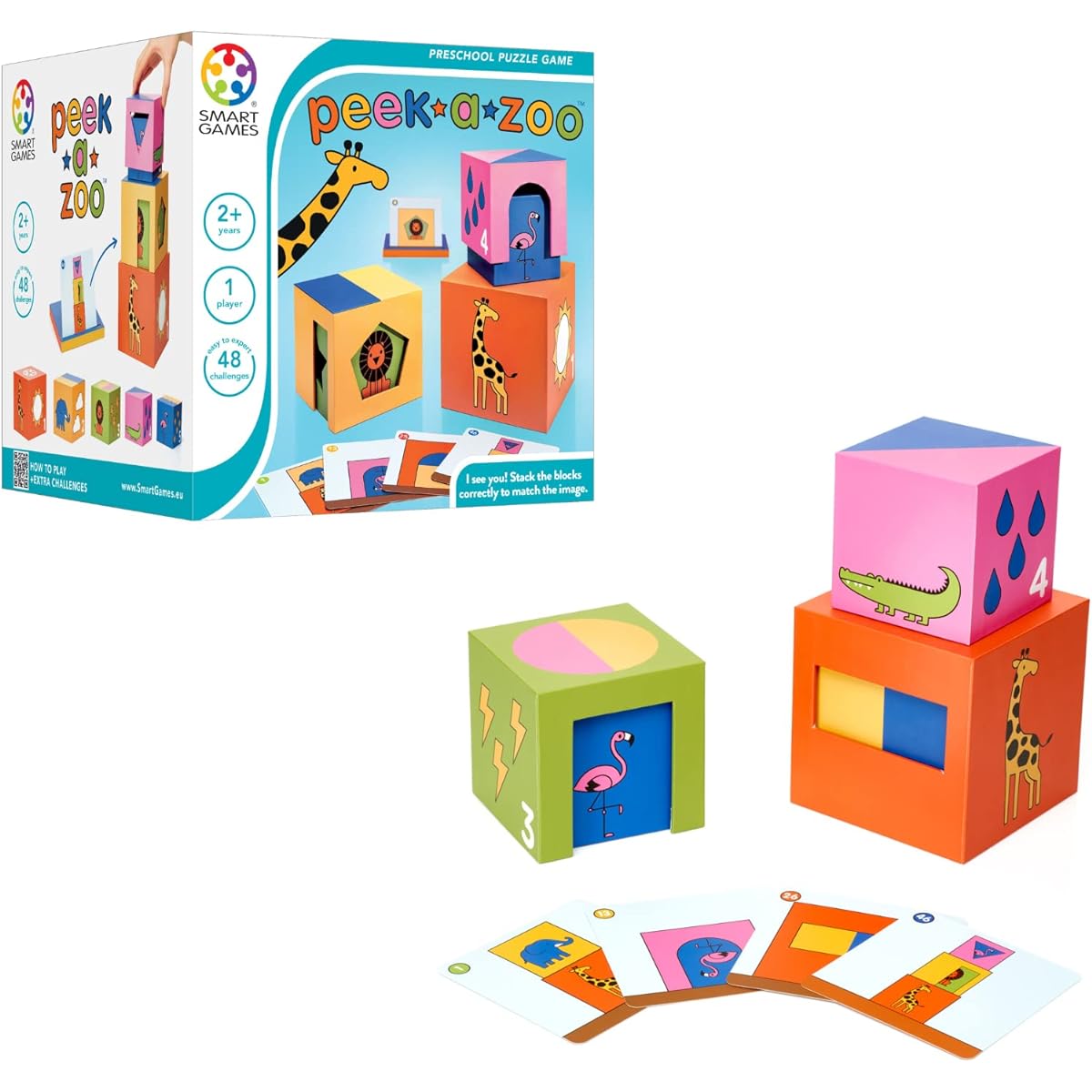 SmartGames Peek-A-Zoo Learning Game 48 Challenges Ages 2+