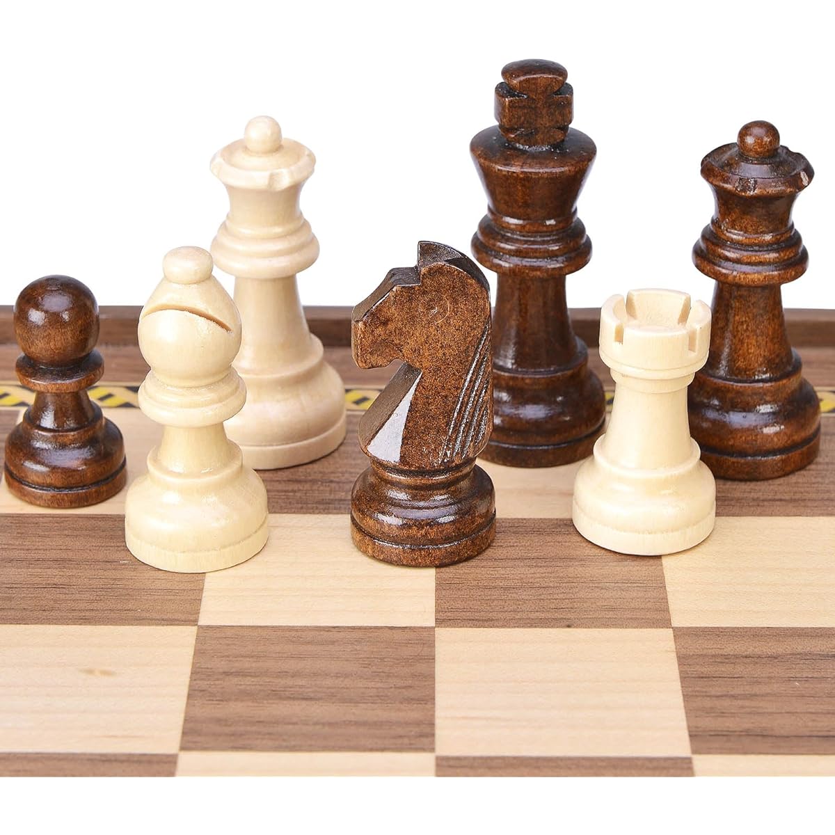 AMEROUS Magnetic Wooden Chess Pieces 2.5" King