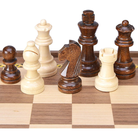AMEROUS Magnetic Wooden Chess Pieces 2.5" King