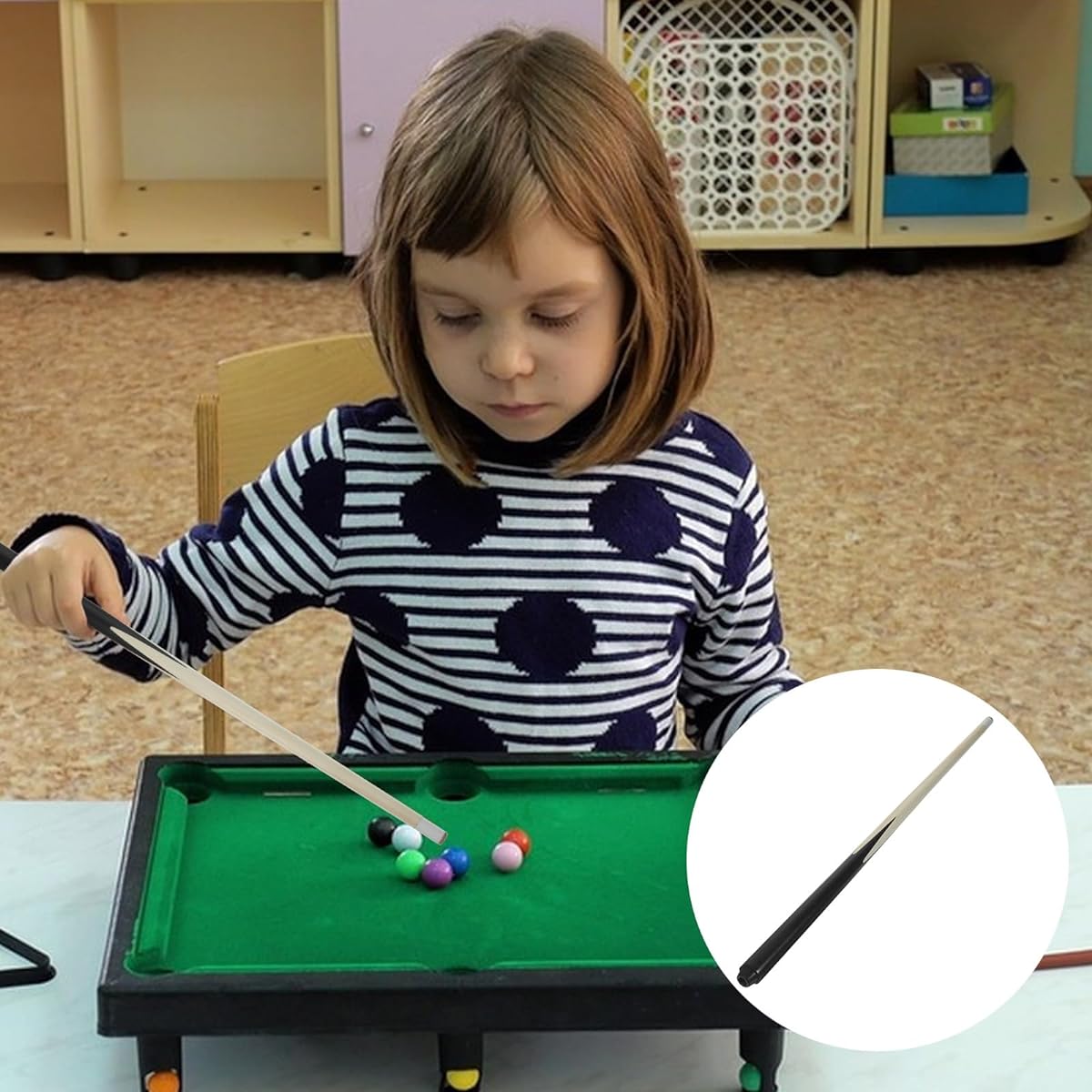 ibasenice Tools Kids Pool Cue 48cm Shorty Cue Wood Billiard House Cue Stick Pool Cue Bar Billiard Cue Stick Wooden Stick Kids Practice Cue Pool Table