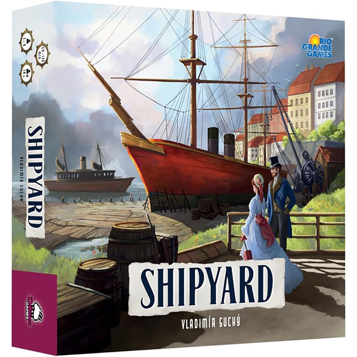 Rio Grande Games: Shipyard 2nd Edition - Strategy Board Game 19th Century Shipbuilding, Economics & Worker Placement, Ages 14+ 1-4 Players, 90-120 Minutes
