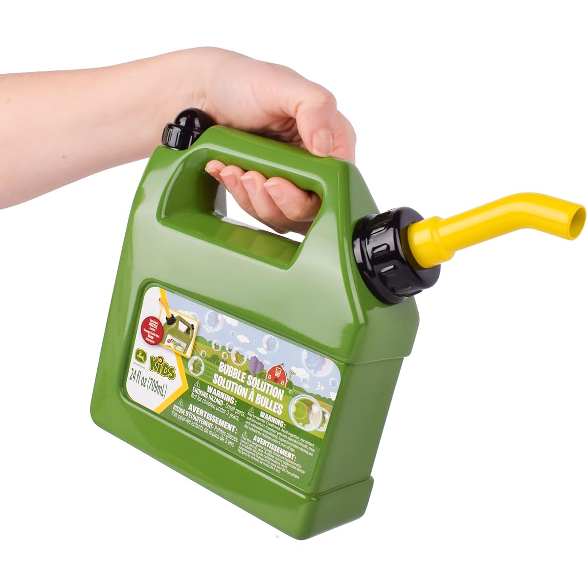 John Deere Gas Can 24oz Bubble Bottle Outdoor Summer Fun Bubble Refill