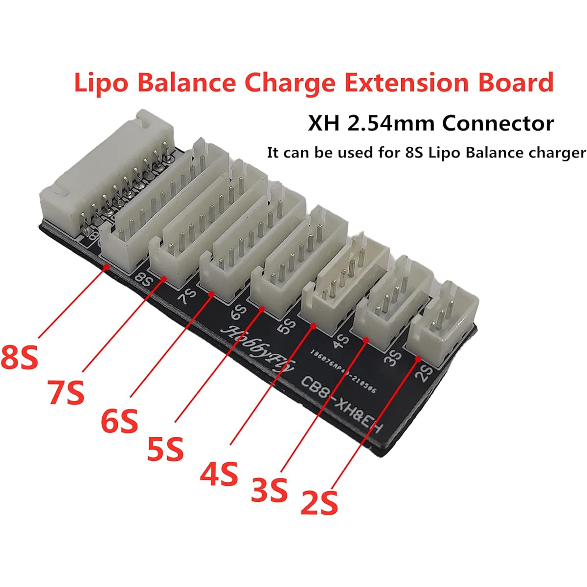 HobbyFly Lipo Battery Balance Board 2-8S Charging Board Expansion Board Adapter Converter for XH Connector Balance Board