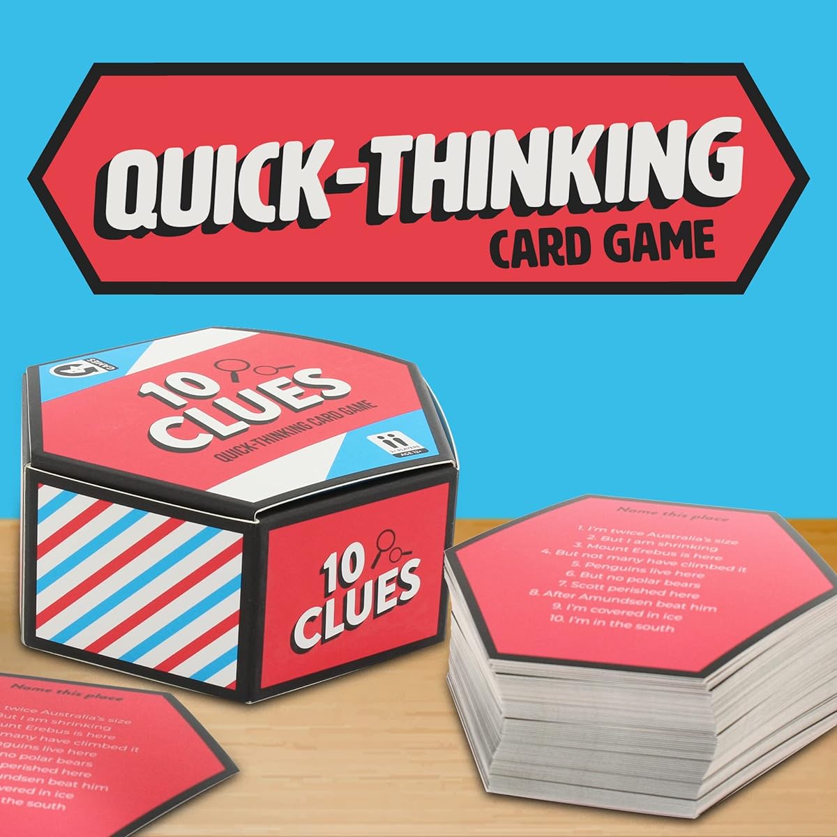 Ginger Fox 10 Quote Quick Thinking Fire Round Party Card Game - Guess the Answer with Fewer Hands to Win