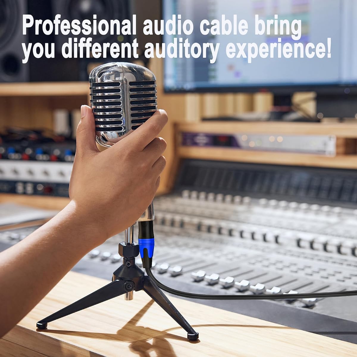 3 Pin XLR Male to Dual 6.35mm 1/4" TS Mono Microphone Patch Cable Male XLR to Double 6.35mm TS Y Splitter Converter Cable Dual 1/4" Mono to XLR Male Mic Audio Adapter Cord for Mixing (11.8")
