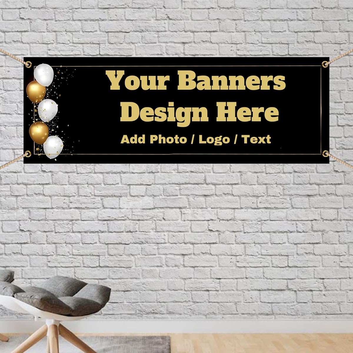 Midkepf Custom Banners and Signs, Personalized Banner with Photo Text, Customized Decorative Banner for Outdoor Indoor Birthday Party Graduation Halloween Christmas 6ft x 4ft