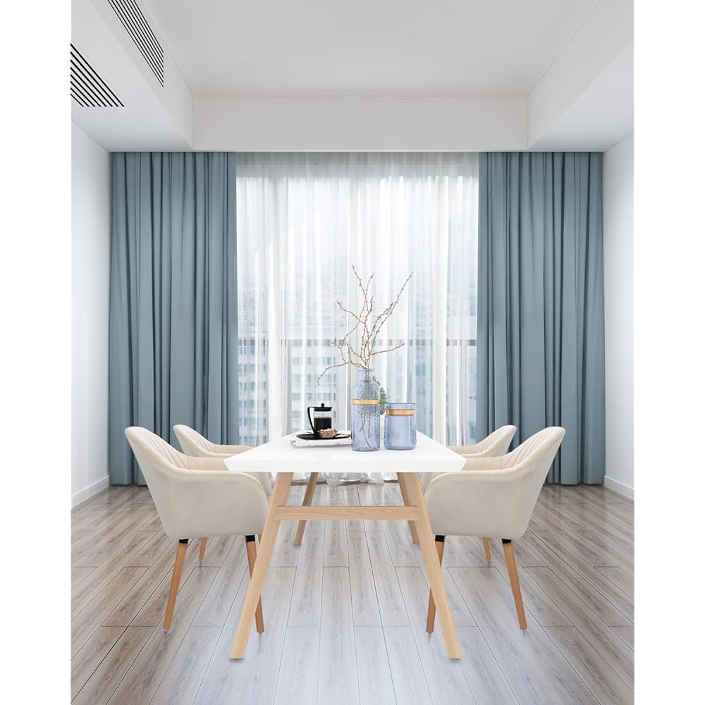 WOLTU Dining Chair Set of 2 Kitchen Chair Solid Wood Frame Cream BH95cm-2