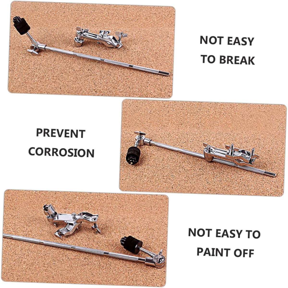 VICASKY 4pcs Extension Clip Drum Grabber Clamp Microphonos Drum Grabber Extension Arm Drum Rack Booby Bar Microphone Suspension Arm Drum Clip Drum B