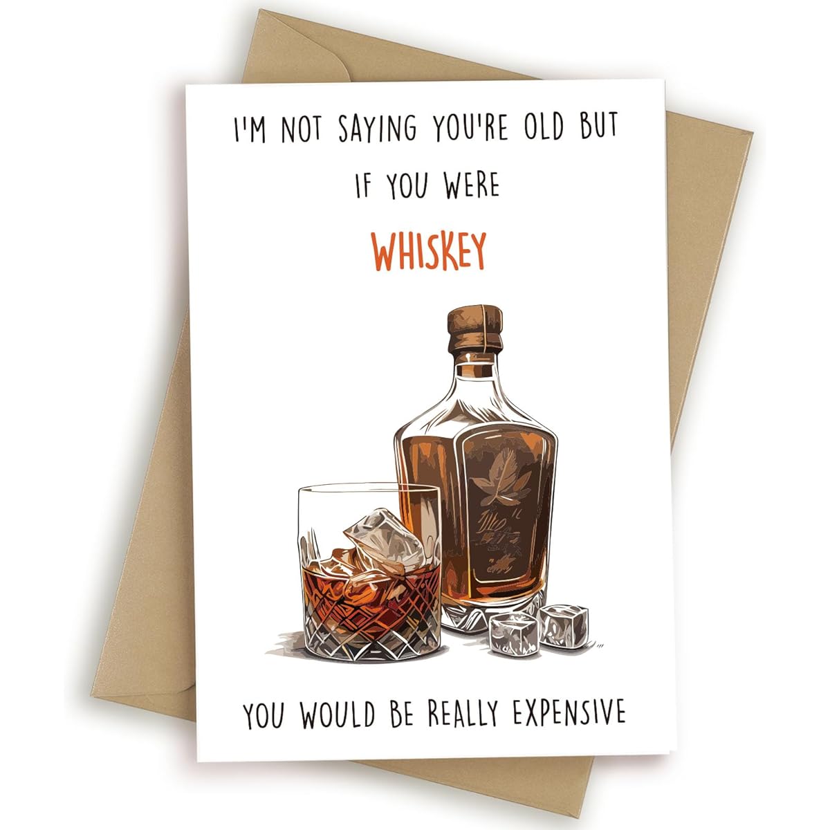 HEALSLA Funny Whiskey Birthday Card for Best Friend, 40th 50th Birthday Card, Humorous Joke Bday Card for Boyfriend Girlfriend, I Am Not Saying You Are Old