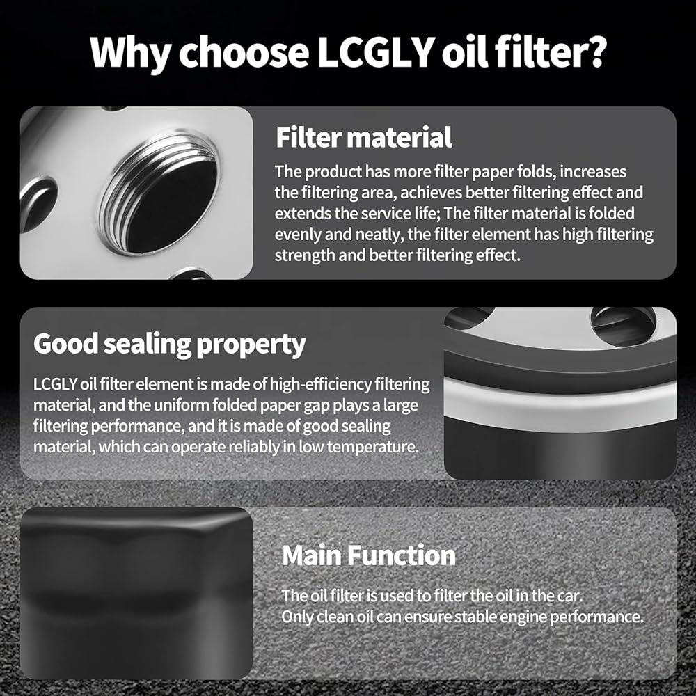 LCGLY Oil Filter 2 Pieces 49065-7007 49065-0721 492932 492932S Compatible with Kawasaki FR541V FR600V FR651V FR691V FR730V FS730V FX481V FX600V FX651V FX651V FX6 91V FX7 3 0V Tecumseh 36563 Lawn Mower