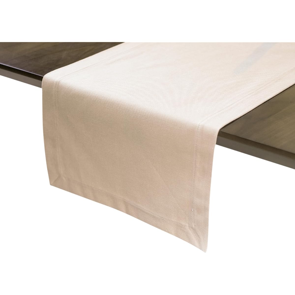 goxel.co Table Runner - Light Natural Cotton for Dining Table Water Repellent | Stylish Durable Table Runner | Stain Resistant Fade Shine | Machine Washable 14 x 72 Inches (Pebble)