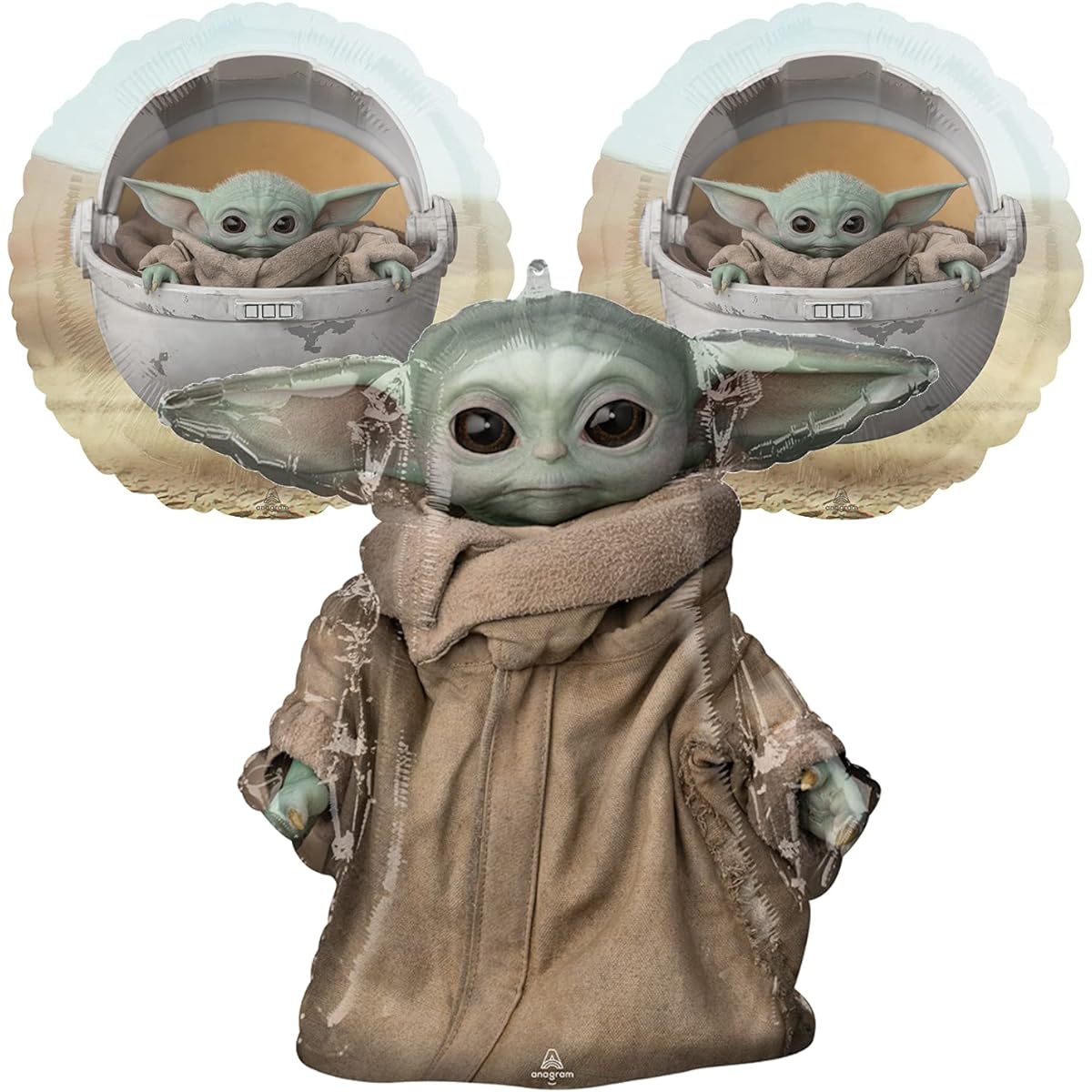 Baby Yoda Birthday Balloon Bouquet - Star Wars Balloons 3 Pack Birthday Party Supplies For A Baby Yoda The Child Starwars Ballon Bouquet From The Mandalorian Series