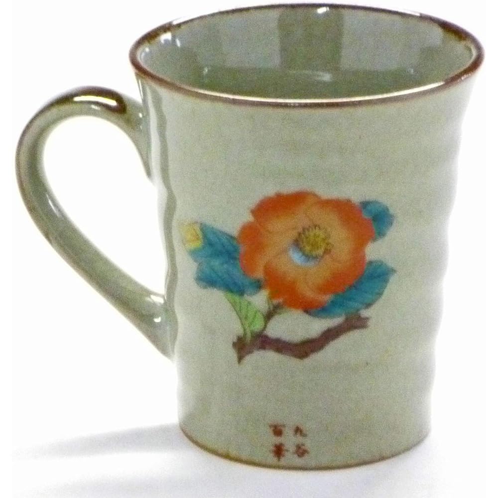 Kutani ware [mug] camellia and bird [back picture]