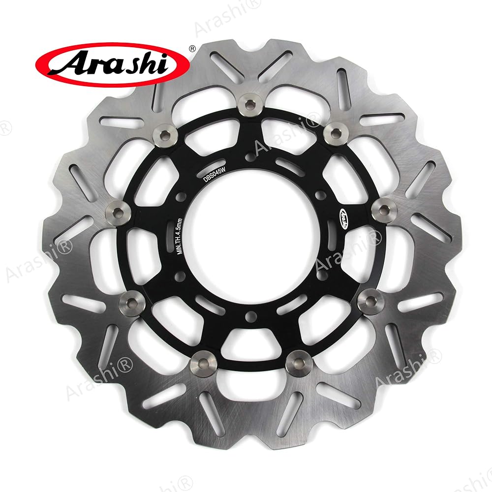 Arashi Front and Rear Brake Disc Rotor for Suzuki GSX-R750 GSXR750 GSXR 750 K8 K9 2008-2017 Motorcycle Replacement Accessories Gold 2009 2010 2011 2012 2013 2014 2015 2016
