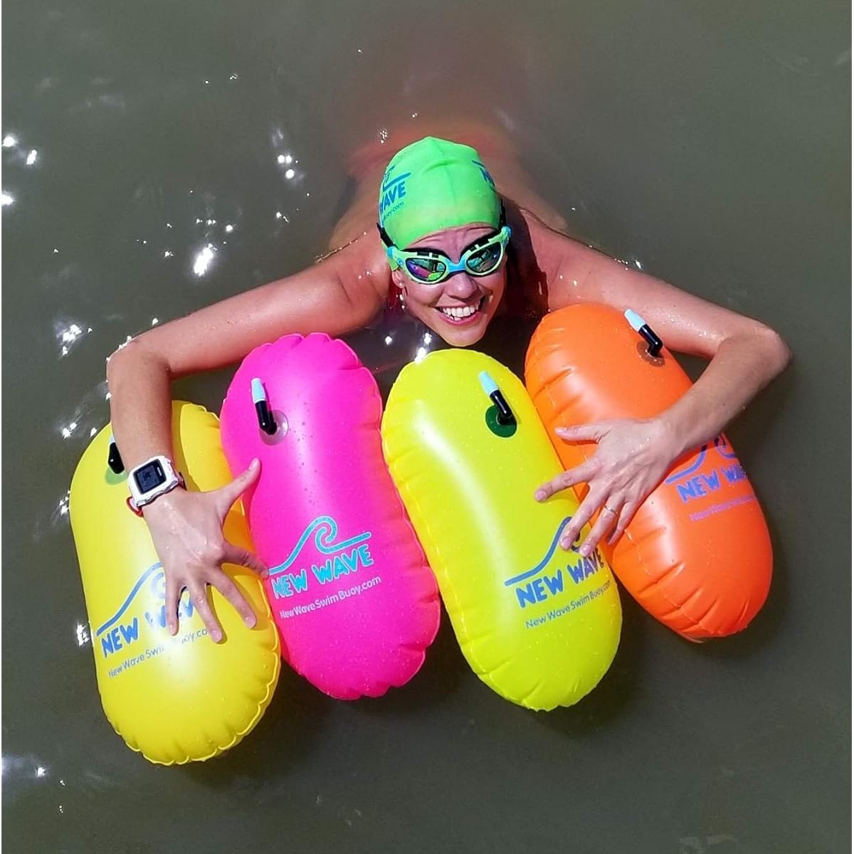 New Wave Swim Bubbles for Long Distance Swimming and Triathlon - 4 Colors