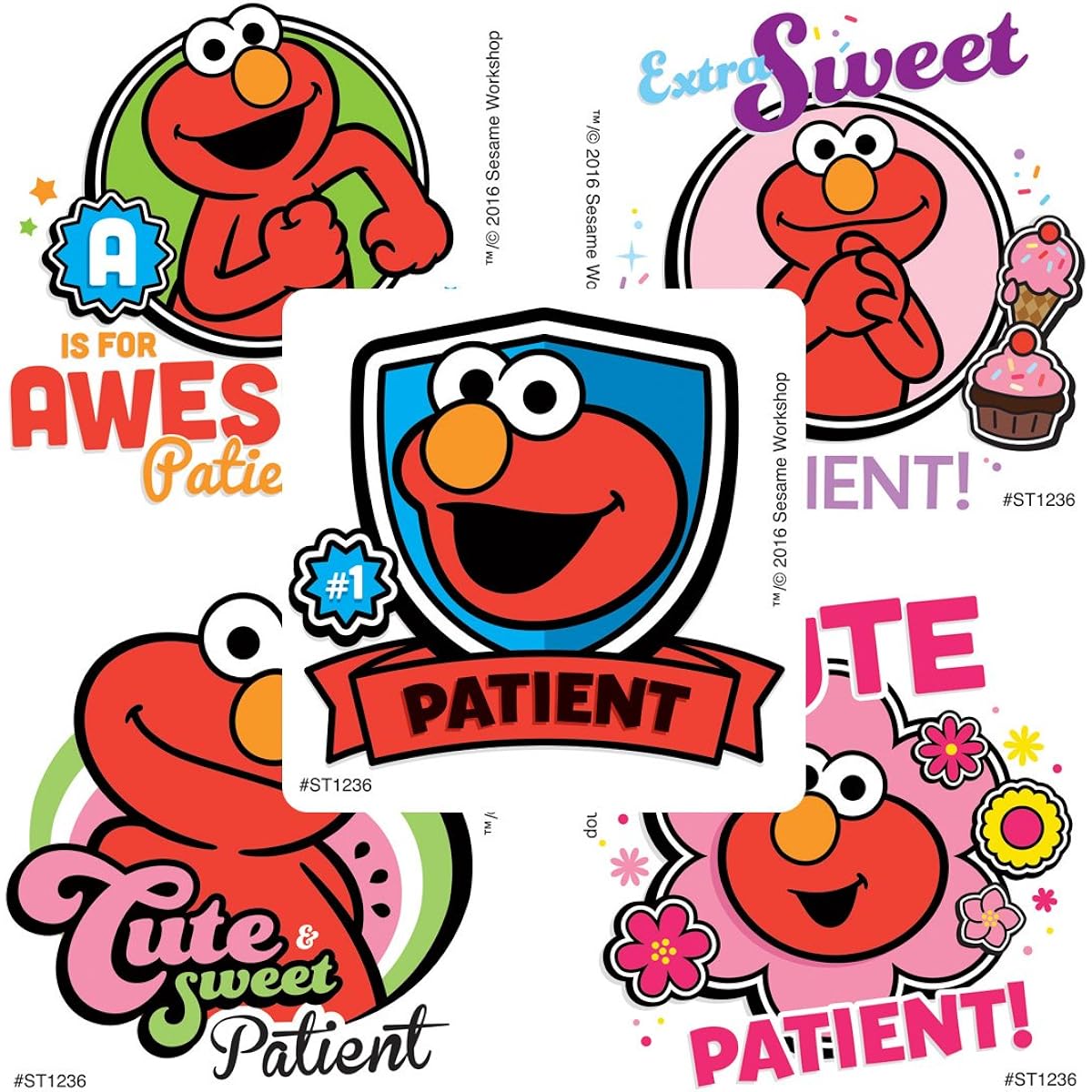 Elmo Patient Stickers - Prizes and Giveaways - 100 Per Pack