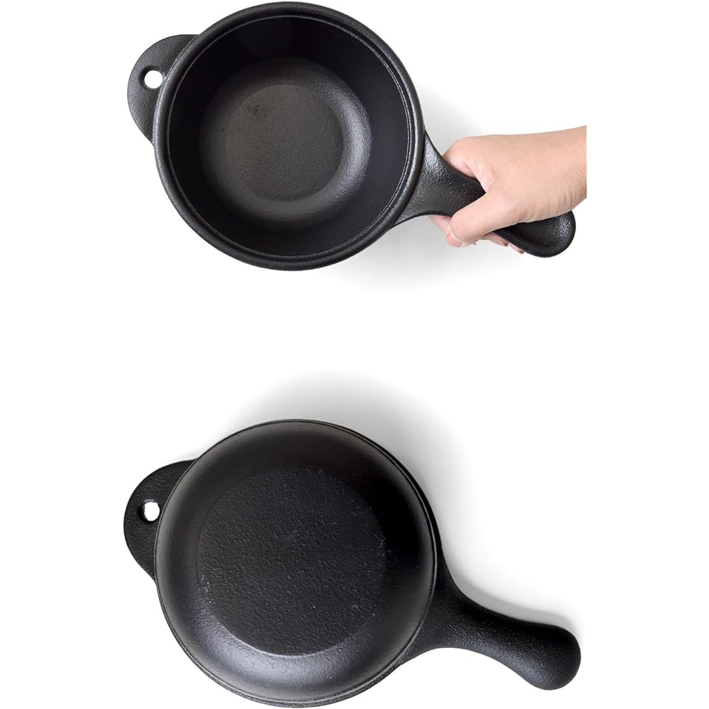 Nambu Ironware One Hand Pot, Mini Pot, Inner Diameter 15.5cm, IH Compatible, Open Fire Compatible