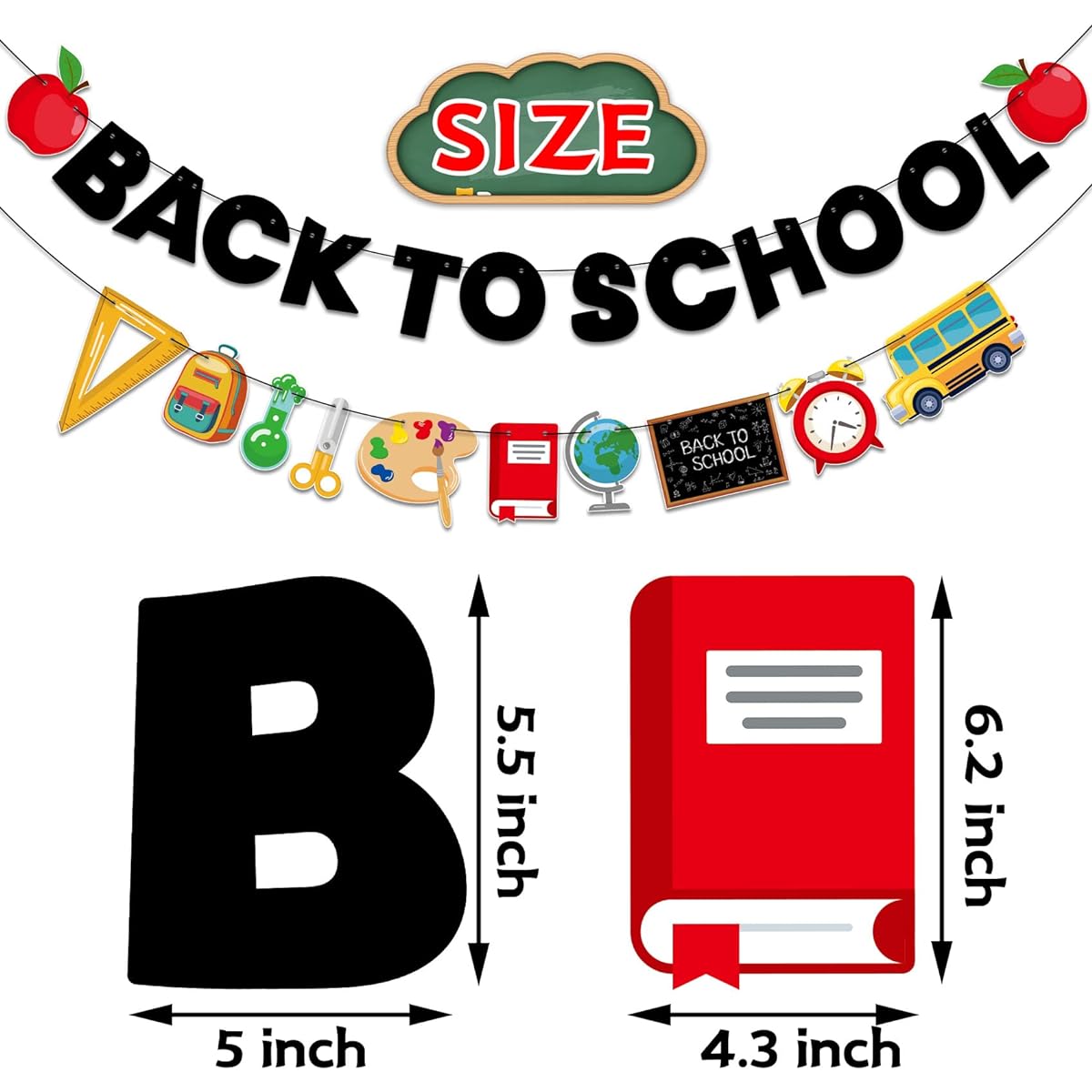 Funnlot Back to School Banner Not DIY Back to School Decorations Back to School Decorations 2 Strings for Home First Day of School Banner for Classroom Teachers Office Decorations