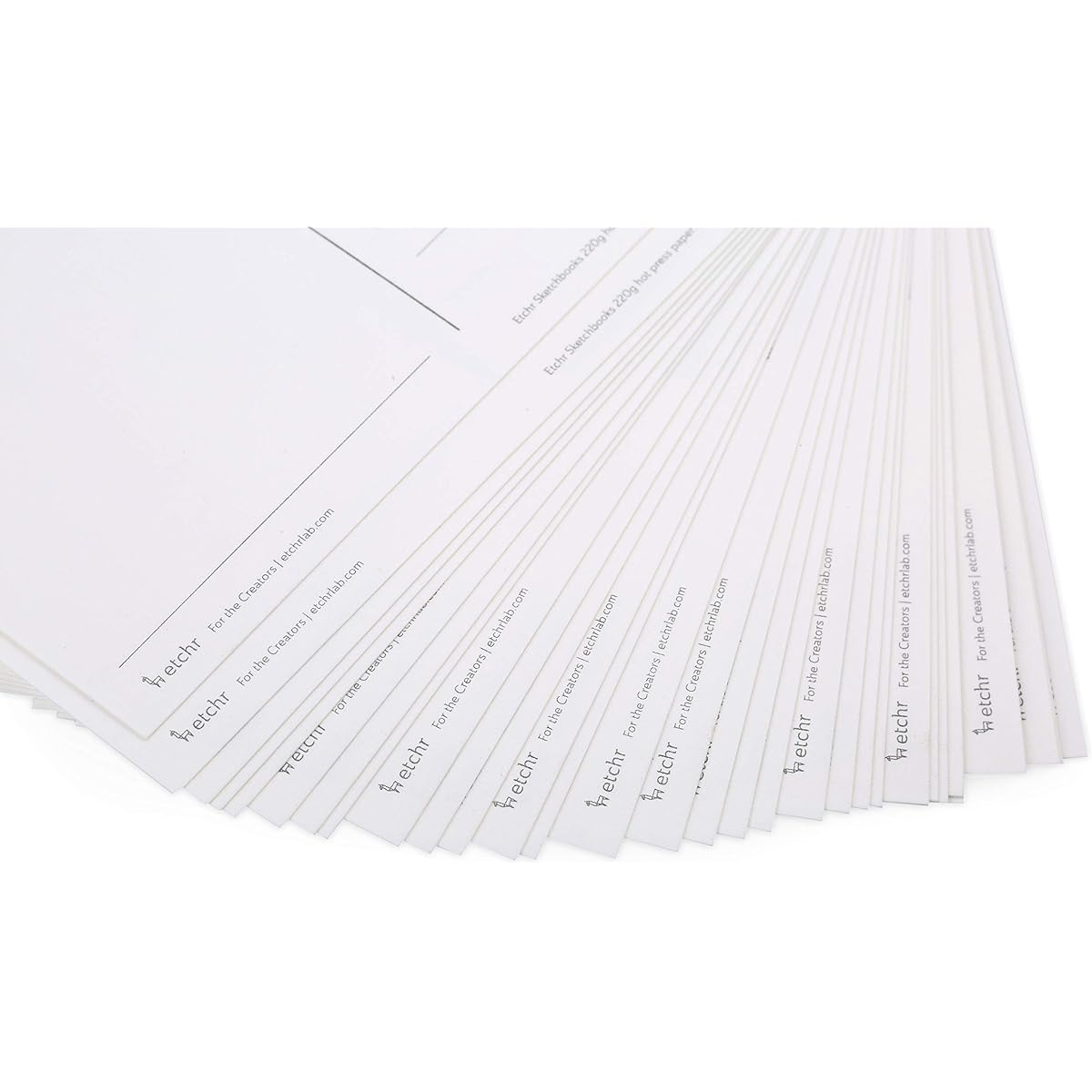 ETCHR Watercolor Postcards - Hot Pressed - Professional Artist Grade 100% Cotton Watercolor Cards for Mixed Media - 100 Hot Pressed Watercolor Paper Postcards - Vegan Friendly