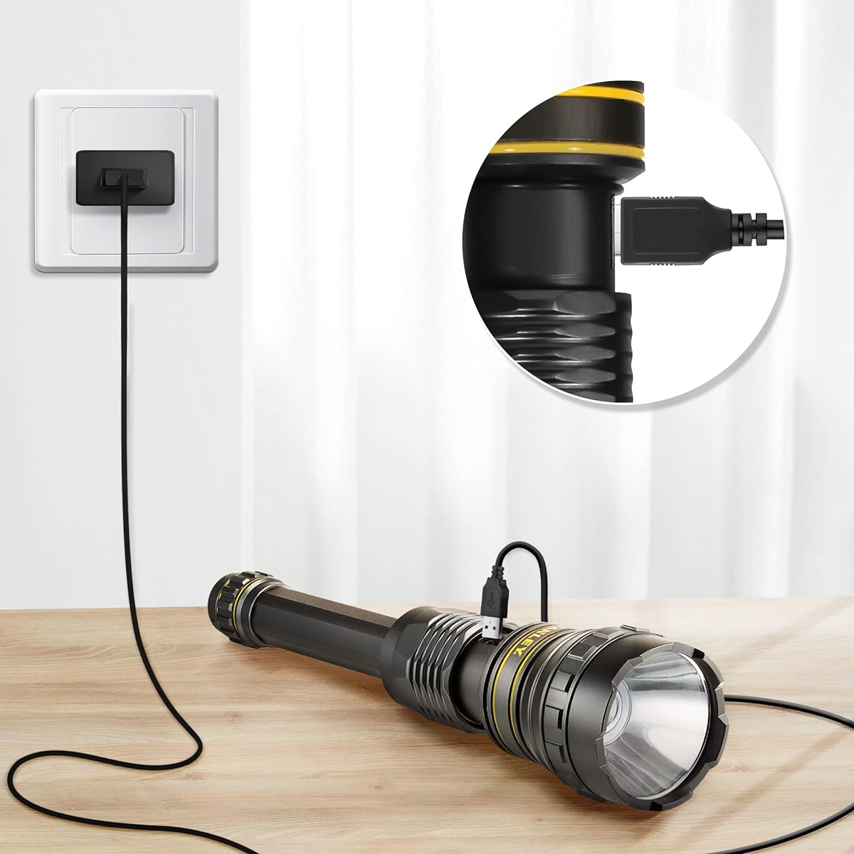 PwrON 5V USB Adapter for Stanley Fatmax Spotlight Charger Stanley SL10LEDS SL10LEDSL TL450 TL600 SS4LS Flashlight Power Cord