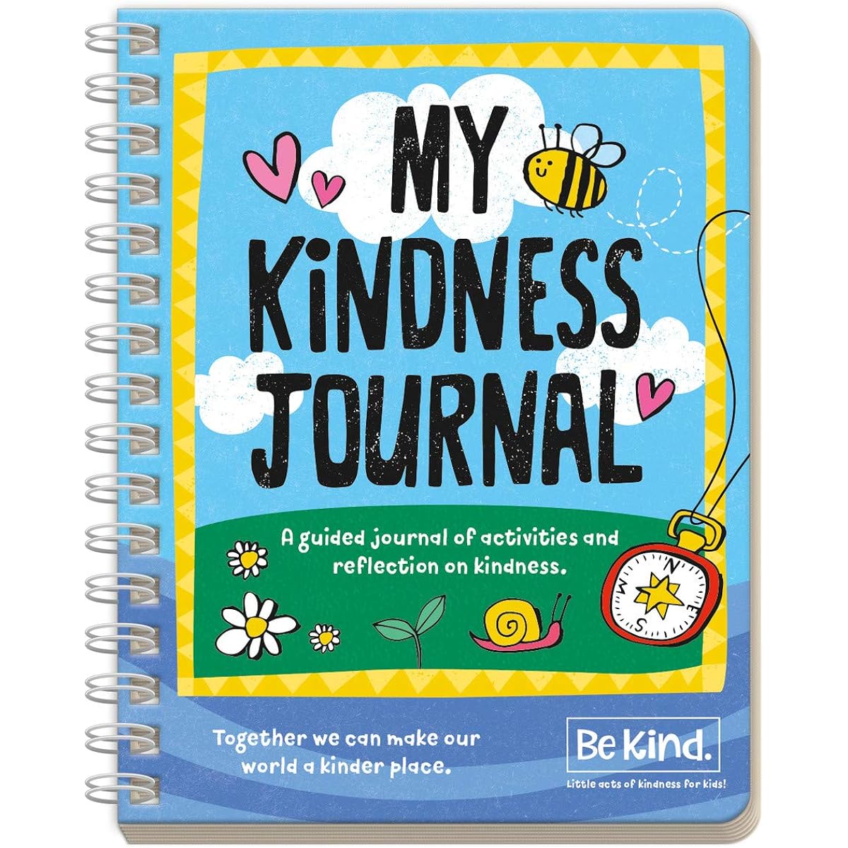 Peaceable Kingdom Be Kind Activities - My Kindness Journal - Act&Reflect guided activity diary for boys and girls - inspires children to plan their own acts of kindness and reflect on how they care for others