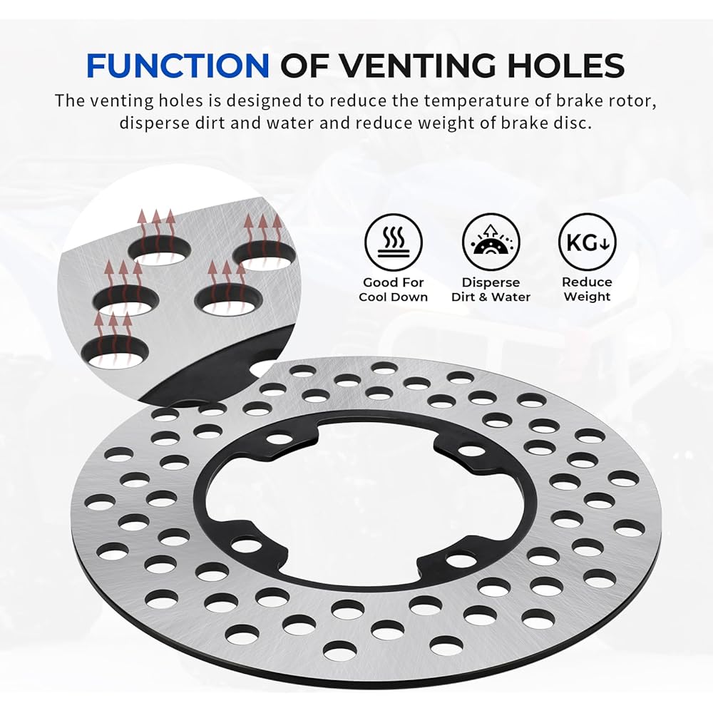 M MATI Front Left and Right Brake Disc Rotors 2 Pieces for Yamaha Big Bear 400 YFM400 Bruin 350 YFM350 Grizzly 350 YFM350 400 YFM400 450 YFM450 Kodiak 400 YFM400 450 YFM4 50 Wal verine 350 YFM350 450 YFM450