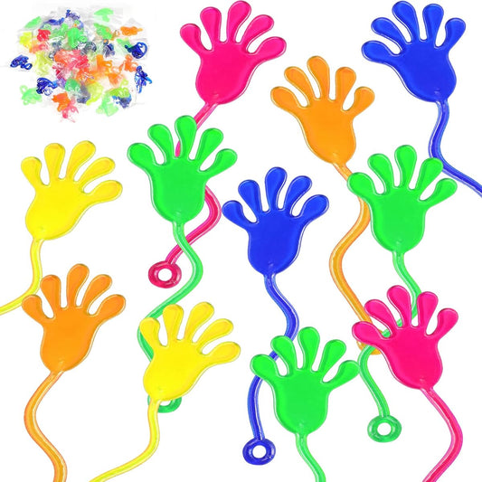 500pcs Glitter Sticky Hands Party Favors Stretchy Treasure Box Toys for Classrooms Cool Toys for Halloween Birthday Christmas Easter Goodie Bag Stuffers Classroom Giveaways Pinata Fillers 1 1/4"