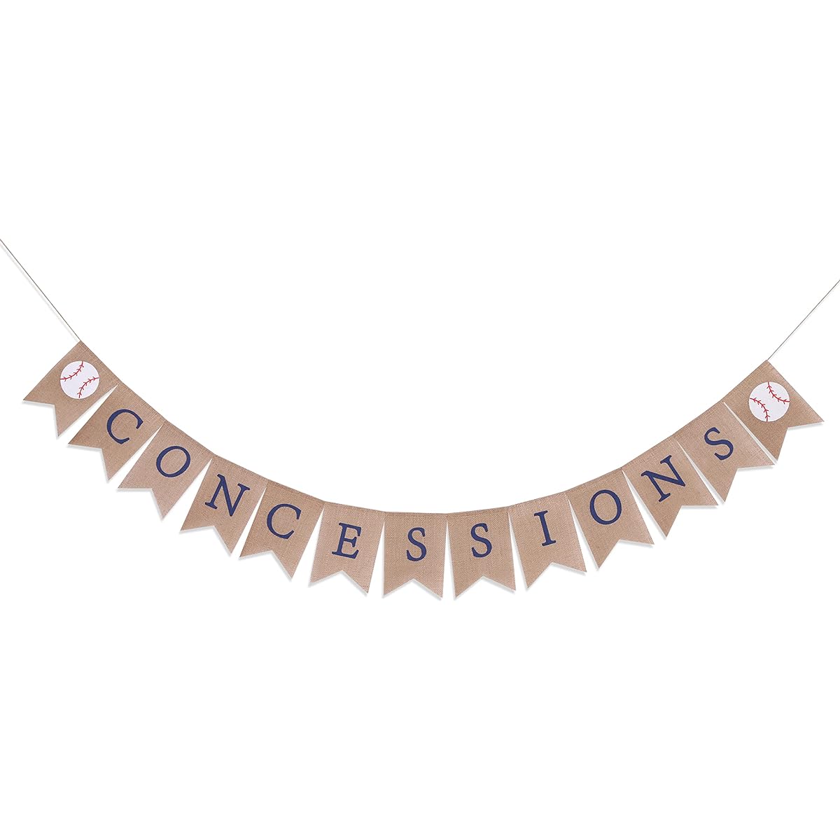 Baseball Concessions Birthday Burlap Banner - Concession Birthday Sign, Baseball Birthday Party Banner, Concession Banner, Baseball Party Supplies
