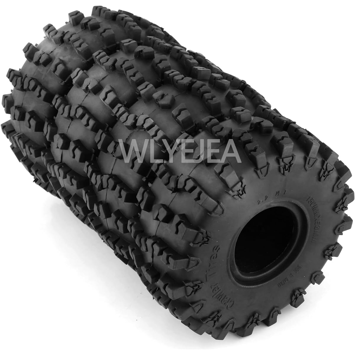WLYEJEA 4Pcs 2.2 Inch RC Rubber Tire 150mm Crawler Tire with Foam Insert Compatible with 1/10 RC Crawler Axis SCX10 RR10 90053 AX10 Wraith 90056 90045