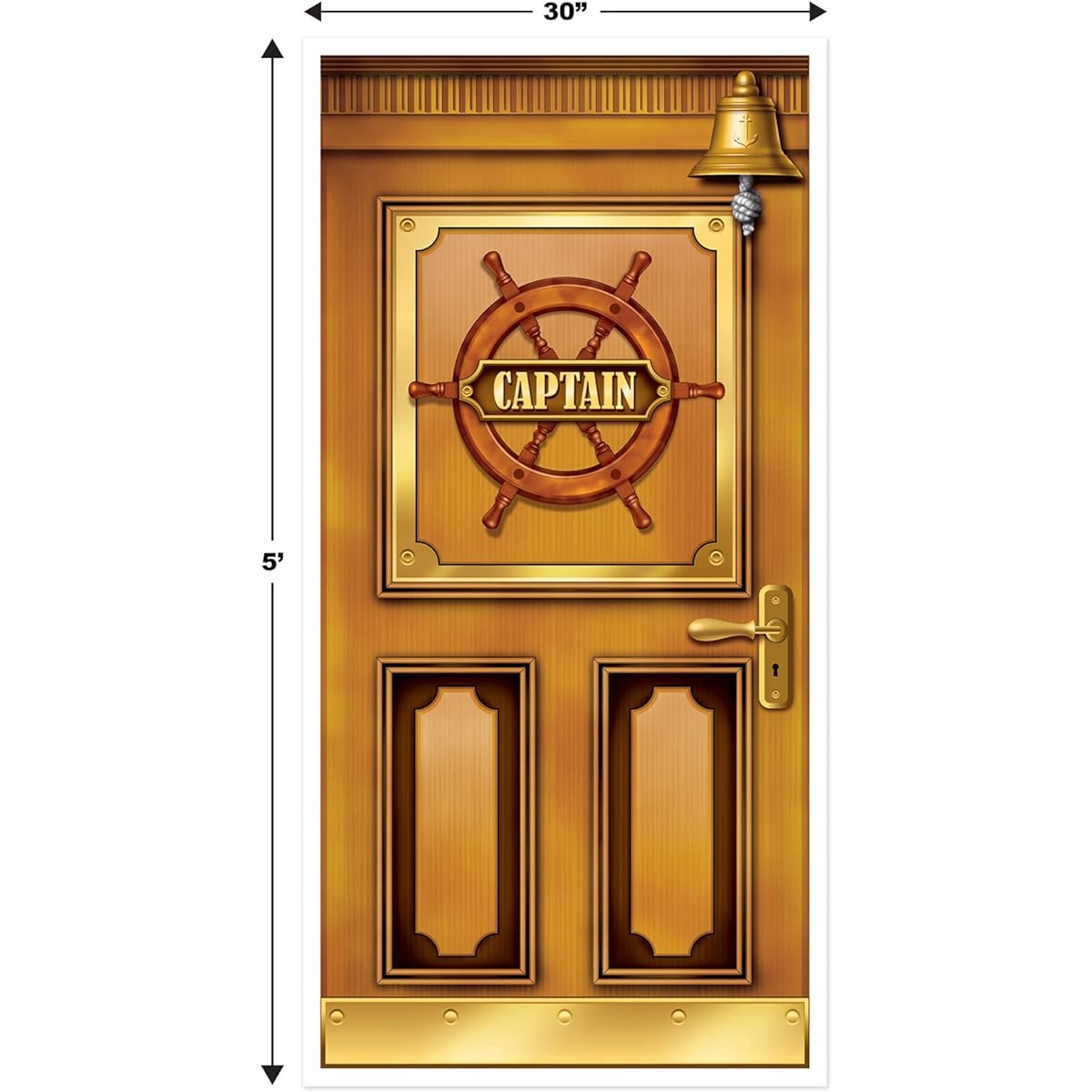 Beistle S57315AZ2 Cruise Ship Door Cover 2 Pieces 30" x 5' Multicolor