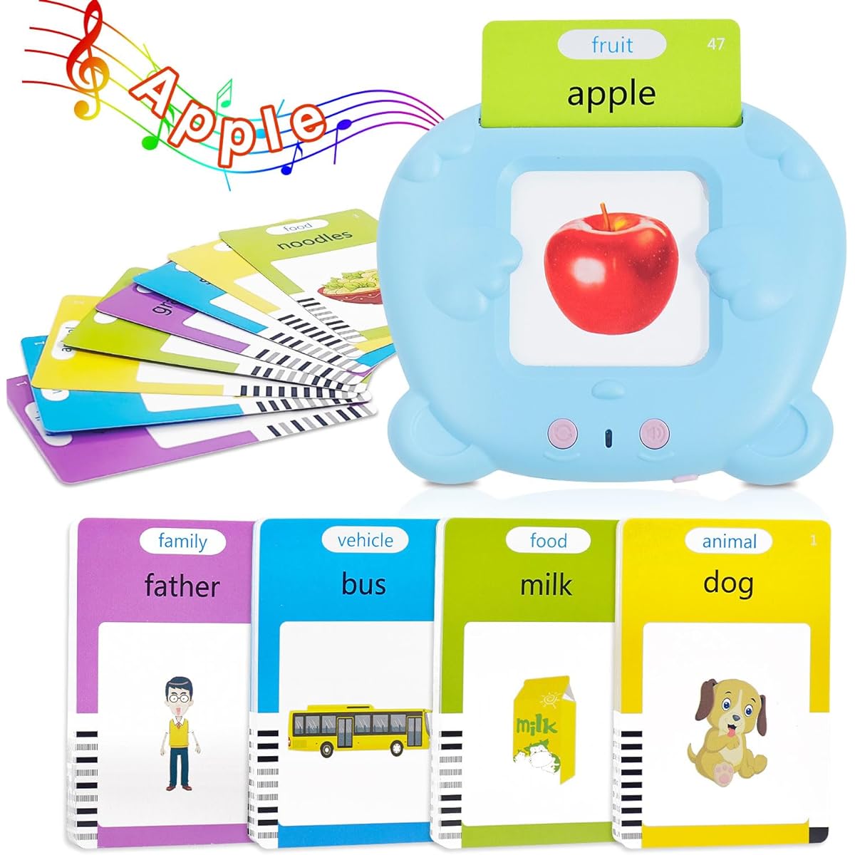 GEERAY Toddler Toys for Boys & Girls Age 3 4 5, Pocket Speech for Toddlers, Autism Sensory Toys 5-7, Speech Therapy Toys - 112 Pieces Talking Flash Cards