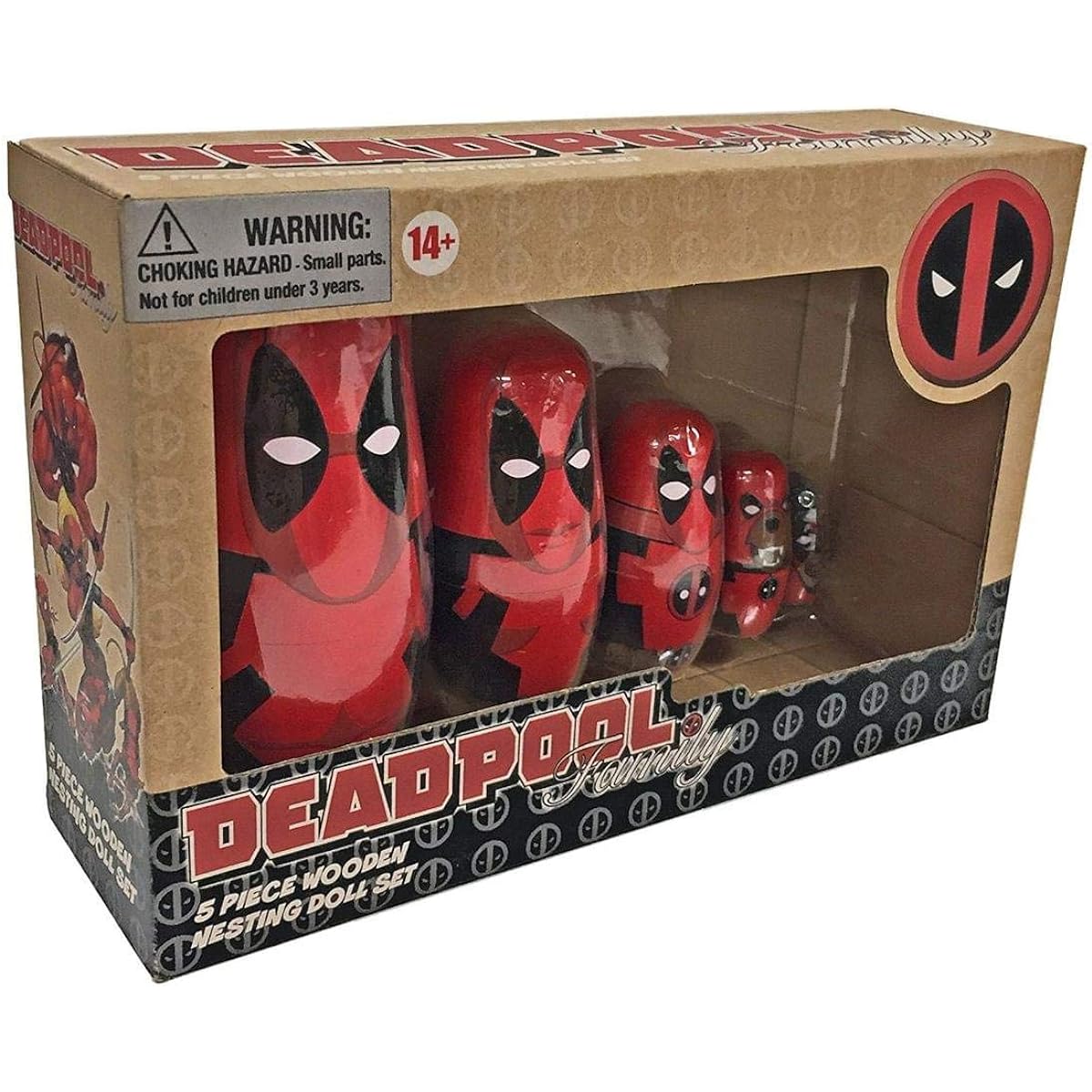 Marvel Deadpool Matryoshka Doll Wooden