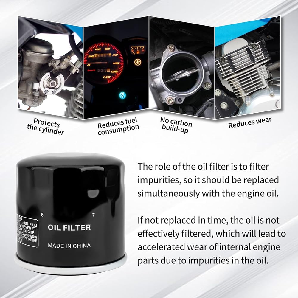 Motorcycle Oil Filter Motor Parts YAMAHA YFM700 F GRIZZLY 700 FI AUTO 4X4 2007-2015 RHINO 700 FI YXR700 2008-2013/YFM350 GRIZZLY 350 AUTO 2X4 4x4 2007-2014.