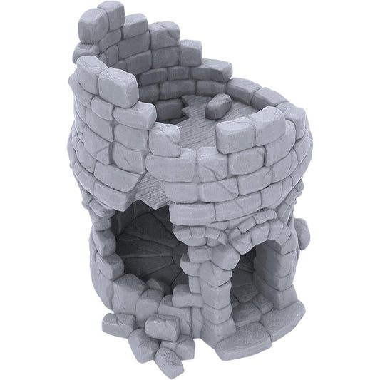 Makers Anvil Ruined Town Tower 3D Printed Tabletop RPG Scenery and Wargame Terrain for 28mm Miniatures
