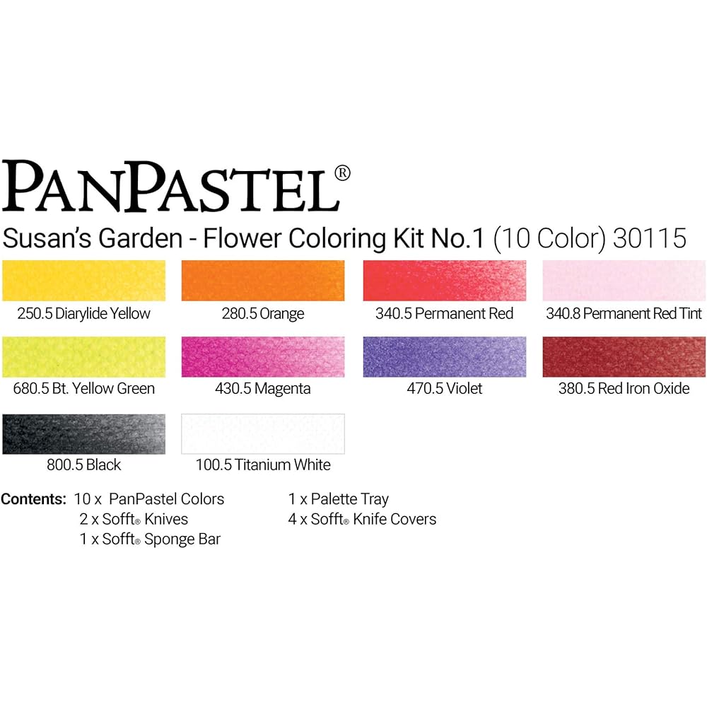PanPastel 30115 Susan's Flower Color Kit (1) 10 color set 318452