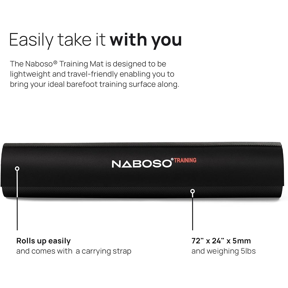 Naboso Barefoot Training Mat - Textured Home Gym Mat Stimulates Feet and Improves Foot Strength for Exercise & Rehabilitation