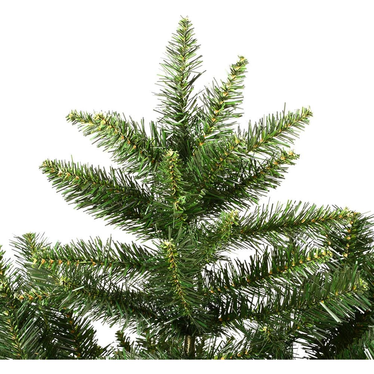 Vickerman 7.5ft Camdon Fir Slim Artificial Christmas Tree No Lights - Faux Slim Christmas Tree - Seasonal Home Decor - Easy Assembly with Foldable Metal Stand