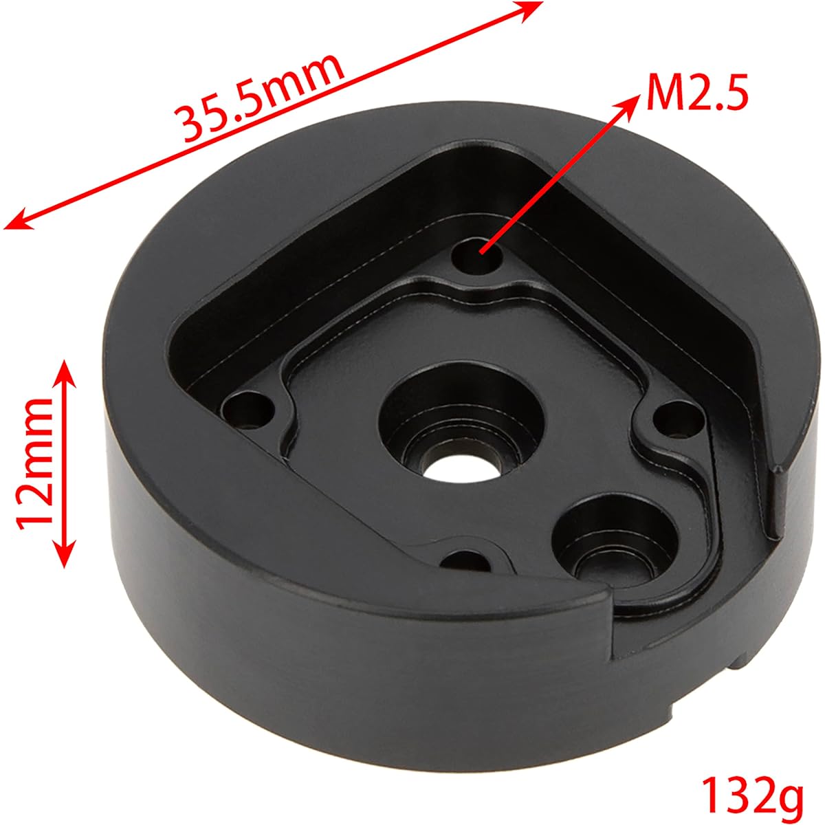 MEUS RACING 1/18 RC Model Car Brass Rear Axle Outer Housing Cover Counterweight Rear Gear Cover 65g/pc for AXIAL UTB18 Capra Trail Buggy #AXI212012 2pcs Black Gold